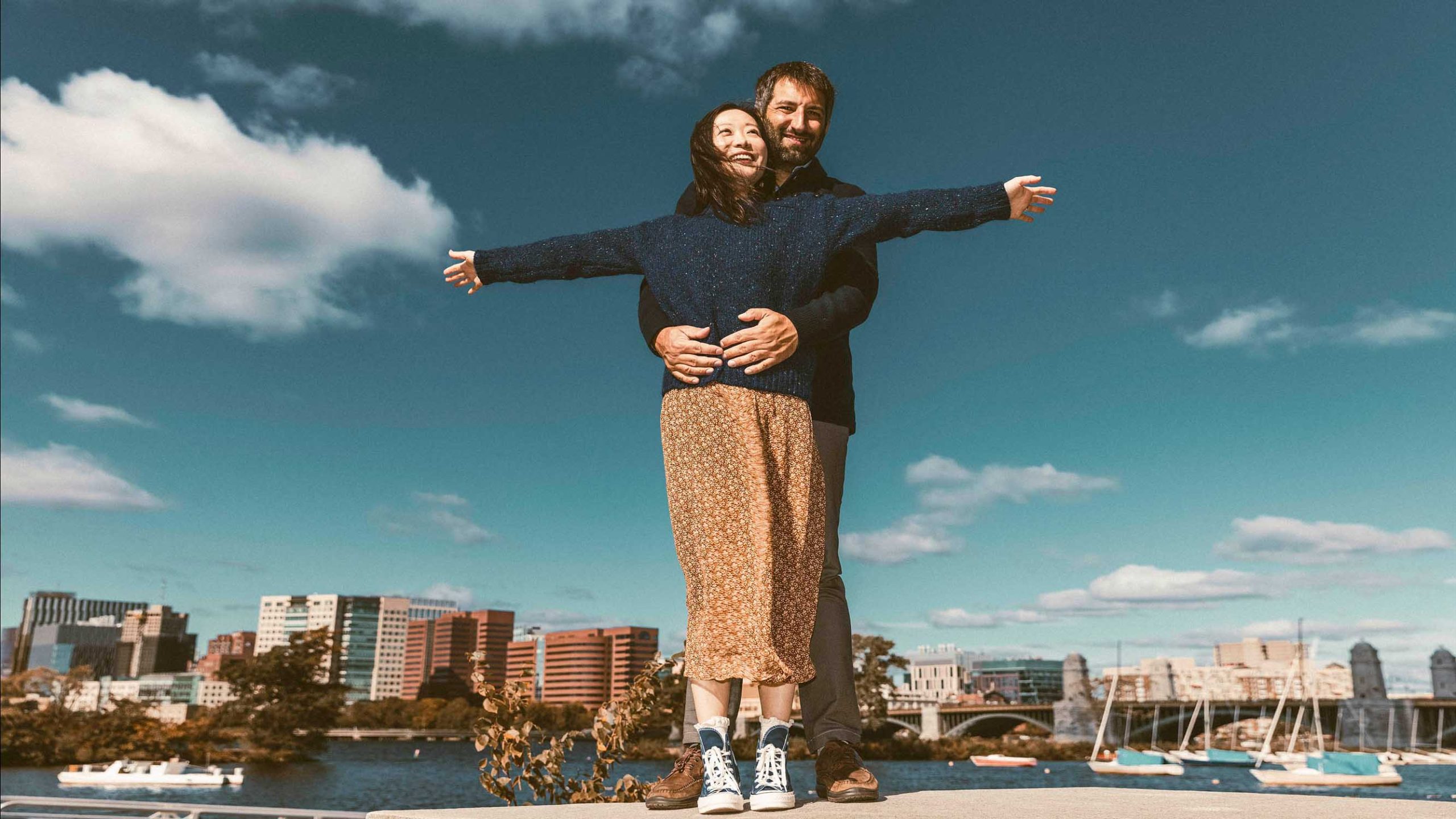 Couple enjoying themselves on the Esplanade