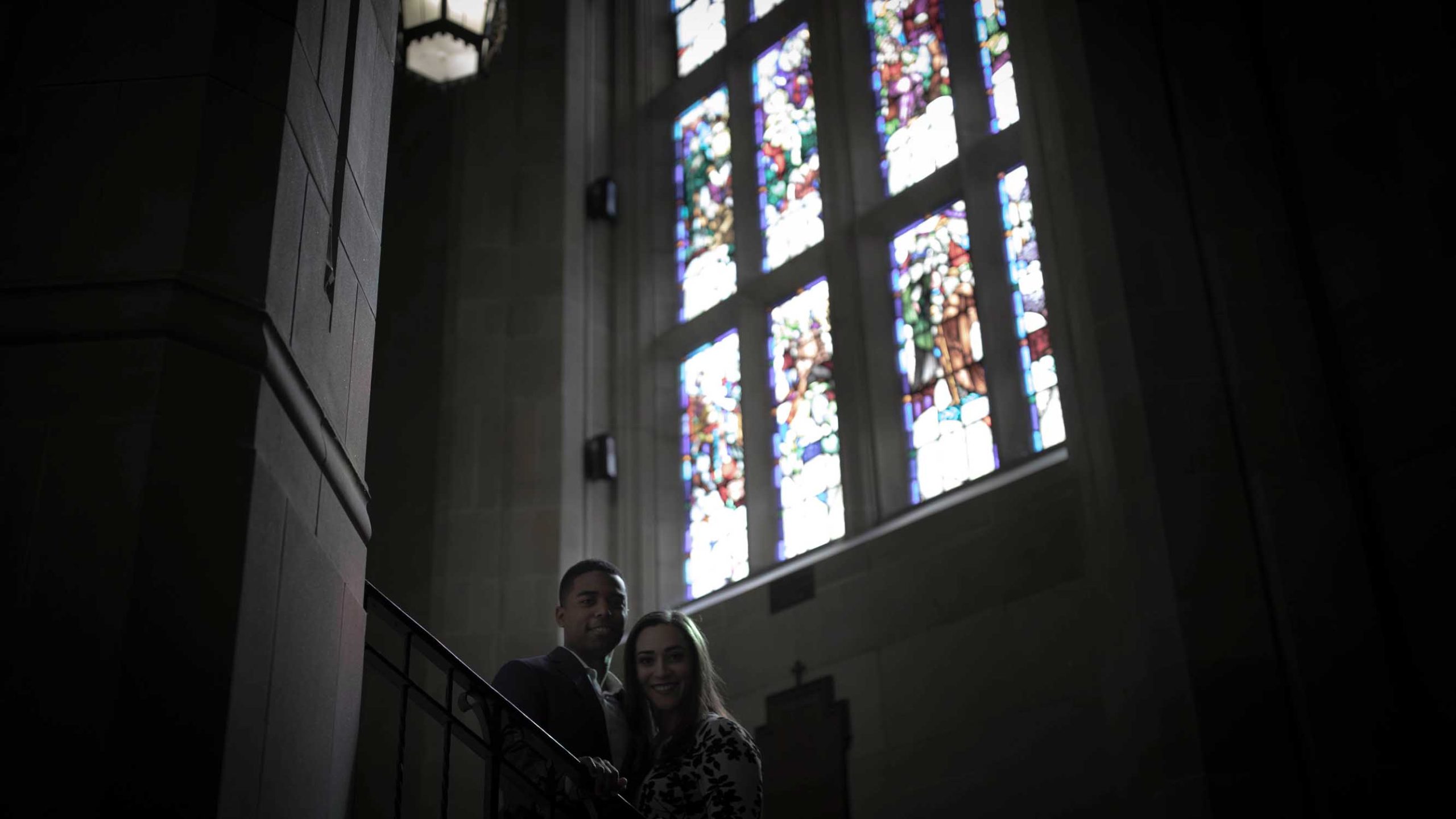 Lovers in the library at BC